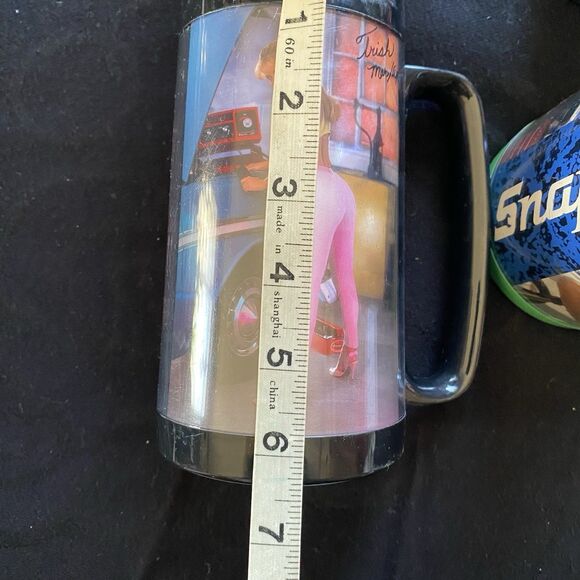 Vintage Snap-On Tools Pinup Girls Thermo-Serv Cups. Set Of 4! Handles. - Picture 11 of 13